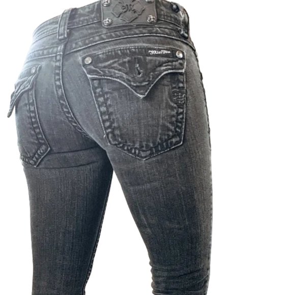 Miss Me Light Black Fade Skinny, Size 26 - Picture 3 of 5